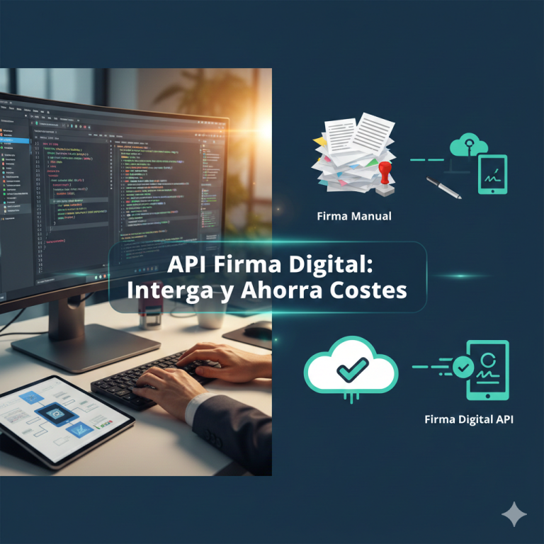 omparativa entre procesos de firma manual frente a la integración de API de firma digital en software corporativo.