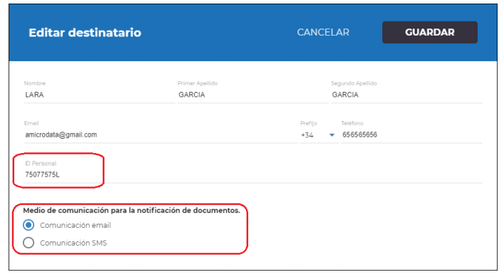 atentificacion efirma sms