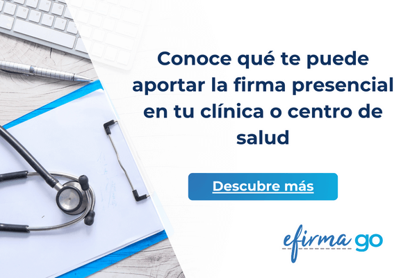 Firma presencial en el sector salud y clínicas